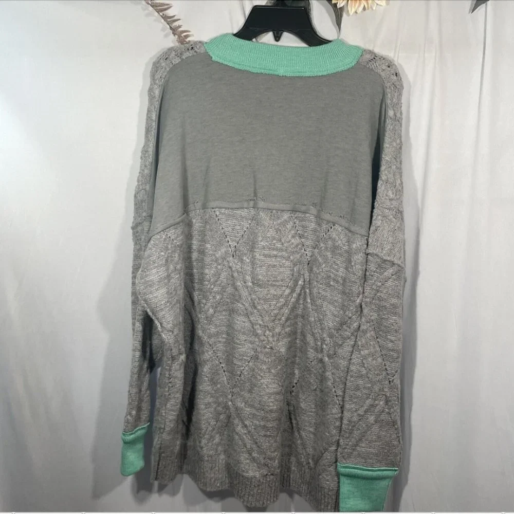 NWT $168 Free People Olympia Oversized Colorblock Sweater [ SZ Small ]‎ #q228